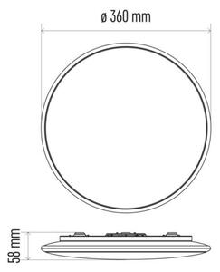 Plafonieră LED dimabilă LED/24W/230V 2700K-6500K rotundă + telecomandă
