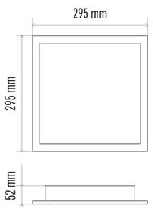 Plafonieră LED dimabilă LED/20W/230V 2700K-6500K pătrată + telecomandă