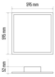 Plafonieră LED dimabilă LED/40W/230V 2700K-6000K pătrat + telecomandă