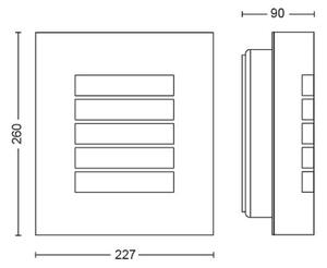 Aplică de exterior 1xE27/60W/230V IP44 crom mat Philips 1747047PN