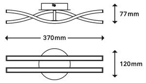 Lustră LED aplicată GO 2xLED/6W/230V Briloner 3194-029