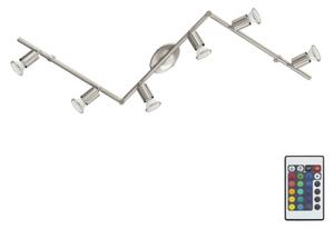 Spot LED RGB dimabil BUZZ-C 6xGU10/4W/230V Eglo 75387 + telecomandă