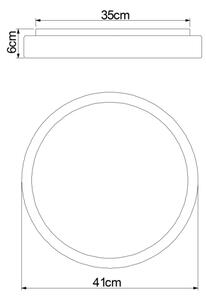 Plafonieră LED dimabilă SONNY LED/18W/230V Globo 41586-18 + telecomandă