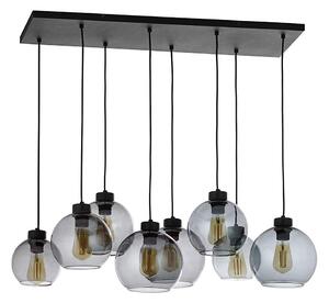 Lustră pe cablu CUBUS 8xE27/60W/230V neagră