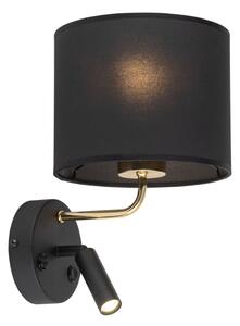 LED lampă flexibilă RICHI 1xE27/15W + LED 3W, 230V, negru