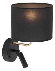 LED lampă flexibilă RICHI 1xE27/15W + LED 3W, 230V, negru