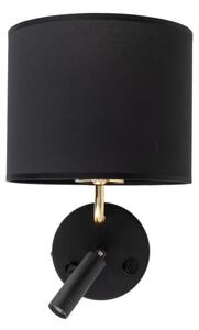 LED lampă flexibilă RICHI 1xE27/15W + LED 3W, 230V, negru