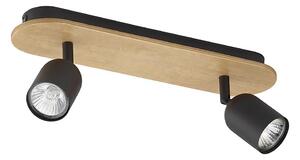 Spot TOP WOOD 2xGU10/10W/230V negru/lemn