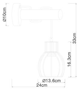 Aplică MINA 1xE27/40W/230V Globo 15326NWB