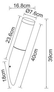 Lampă de exterior cu senzor BOSTON 1xE27/30W/230V IP44 Globo 3157SW