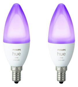 SET 2x LED Bec dimmabil Philips Hue WHITE AND COLOR E14/5,3W/230V