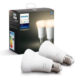 SET 2x bec LED dimabil Philips Hue WHITE E27/9W/230V 2700K