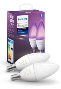 SET 2x LED Bec dimmabil Philips Hue WHITE AND COLOR E14/5,3W/230V