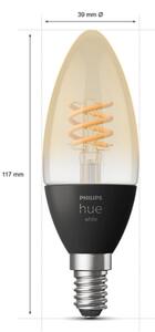 Bec LED dimabil Philips Hue WHITE FILAMENT E14/4,5W/230V 2100K