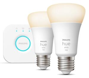 Set de bază Philips Hue WHITE 2xE27/9,5W 2700K + Hue Bridge