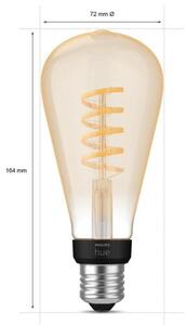 Bec LED dimabil Philips Hue WHITE AMBIANCE ST72 E27/7W/230V 2200-4500K