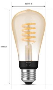 Bec LED dimabil Philips Hue WHITE AMBIANCE ST64 E27/7W/230V 2200-4500K