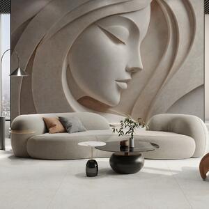 Tapet Un profil feminin în stil basorelief, Fototapet 3D, w05569 : Uwalls.ro