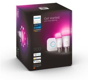 Pachet de bază Philips Hue WACA 2xE27/9W/230V 2000-6500K + Hue Bridge