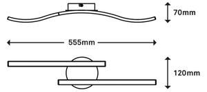 Lustră LED aplicată GO 2xLED/6W/230V Briloner 3449-015