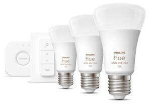Kit de bază Philips Hue WACA 3xE27/9W 2000-6500K + Hue Bridge și întrerupător cu dimmer