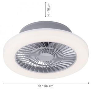 Plafonieră LED cu ventilator Leuchten Direkt 14645-55 LEONARD LED/27W/230V
