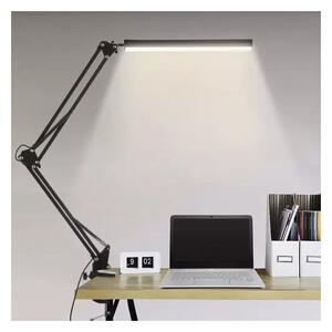 Lampa LED de birou, 80 LED-uri, 3 culori iluminare, unghi reglabil, USB, 4000K, 5,6W, 230V, metal/plastic, negru