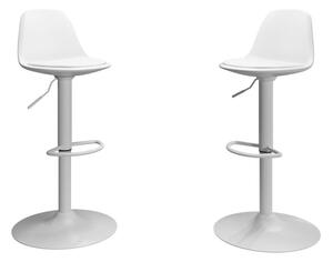 Set scaune de bar SAIKO, 46x82-103x46, alb