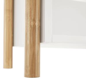 Etajera cu 4 rafturi, bambus natural alb, BALTIKA TYPE 3 Alb