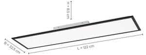 Panou LED aplicat dimabil FLAT LED/36W/230V negru Leuchten Direkt 14757-18 + telecomandă