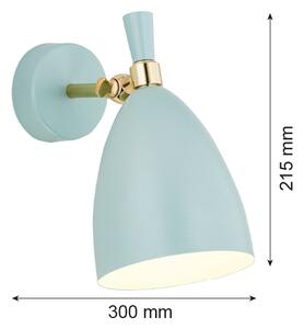 Aplică CHARLOTTE 1xE27/15W/230V albastră/aurie Argon 4700