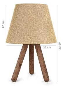 Lampă de masă AYD 1xE27/60W/230V bej/maro