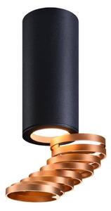 Spot TUBA 1xGU10/15W/230V negru/cupru