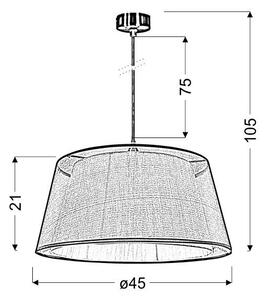 Lustră pe cablu CHARLIE 1xE27/60W/230V bej