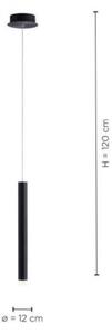 Lustră LED pe cablu BRUNO LED/4,8W/230V neagră Leuchten Direkt 15202-18