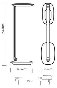 Lampă LED de masă dimabilă cu USB MOANA LED/6W/230V roz
