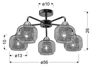 Lustră aplicată RAY 5xE14/40W/230V