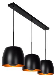 Lustră pe cablu NOLAN 3xE27/40W/230V neagră Lucide 30488/03/30