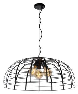 Lustră pe cablu ELODIE 3xE27/40W/230V neagră Lucide 45449/76/30