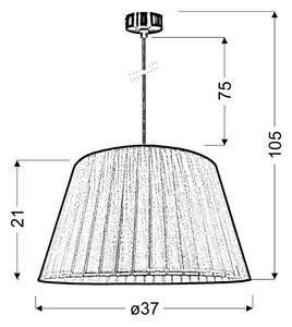Lustră pe cablu TIZIANO 1xE27/60W/230V gri