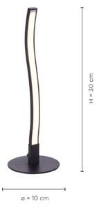 Lampă LED de masă WAWE LED/3W/230V neagră Leuchten Direkt 15128-18