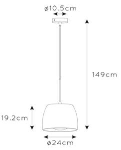 Lustră pe cablu NOLAN 1xE27/60W/230V neagră Lucide 30488/01/30