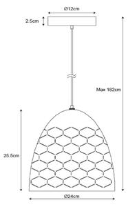 Lustră pe cablu GALLA 1xE27/60W/230V gri Lucide 43408/24/36