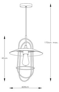 Lustră pe cablu MASSON 1xE27/40W/230V turcoaz Lucide 74309/01/37