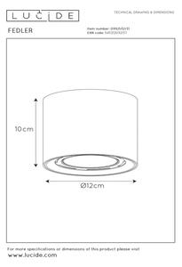 Spot LED dimabil FEDLER 1xGU10/12W/230V CRI95 alb Lucide 09921/12/31