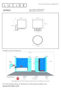 Aplică pentru baie JENNO 1xG9/33W/230V IP44 Lucide 04204/01/30