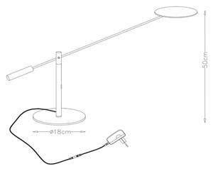 Lampă LED de masă dimabilă ANSELMO LED/9W/230V crom Lucide 19666/09/12