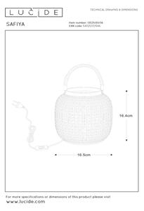Lampă de masă SAFIYA 1xE14/25W/230V antracit Lucide 13525/01/36