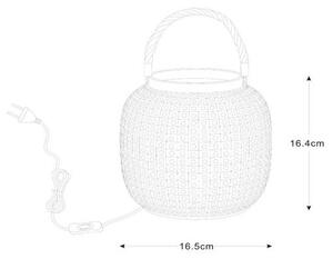 Lampă de masă SAFIYA 1xE14/25W/230V antracit Lucide 13525/01/36