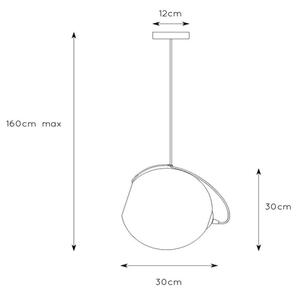 Lustră pe cablu JAZZLYNN 1xE27/60W/230V d. 30 cm Lucide 25405/30/65